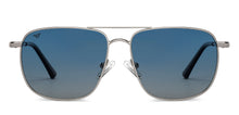 Load image into Gallery viewer, Silver Square Full Rim Unisex Sunglasses by Vincent Chase Polarized-200394