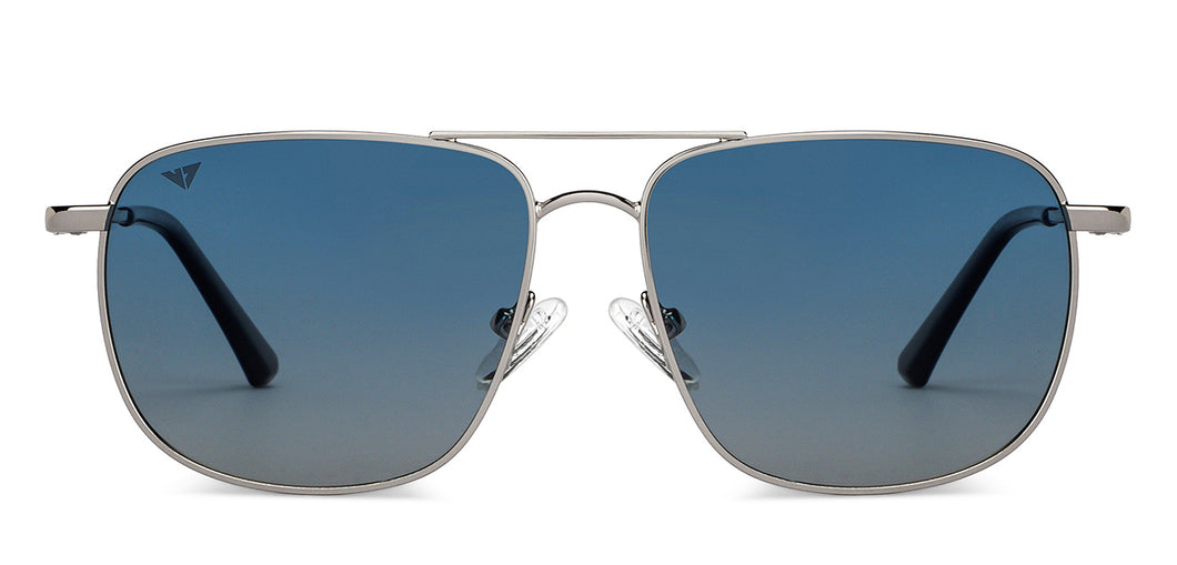 Silver Square Full Rim Unisex Sunglasses by Vincent Chase Polarized-200394