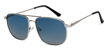 Load image into Gallery viewer, Silver Square Full Rim Unisex Sunglasses by Vincent Chase Polarized-200394
