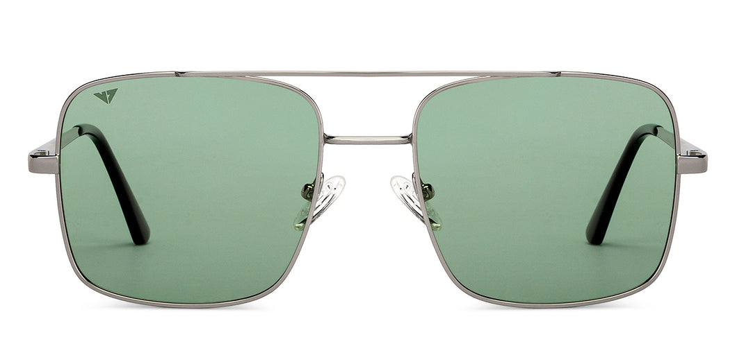 Silver Square Full Rim Unisex Sunglasses by Vincent Chase Polarized-200403
