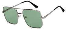 Load image into Gallery viewer, Silver Square Full Rim Unisex Sunglasses by Vincent Chase Polarized-200403