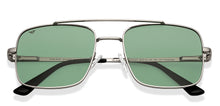 Load image into Gallery viewer, Silver Square Full Rim Unisex Sunglasses by Vincent Chase Polarized-200403