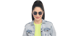 Black Round Full Rim Unisex Sunglasses by Vincent Chase Polarized-209336