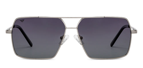 Silver Square Full Rim Unisex Sunglasses by Vincent Chase Polarized-200404