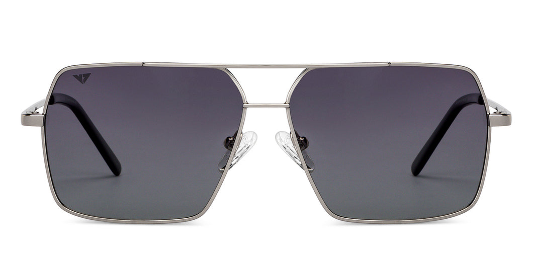 Silver Square Full Rim Unisex Sunglasses by Vincent Chase Polarized-200404