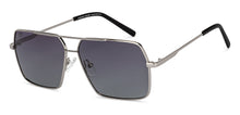 Load image into Gallery viewer, Silver Square Full Rim Unisex Sunglasses by Vincent Chase Polarized-200404