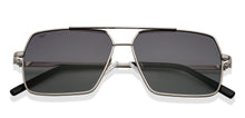Load image into Gallery viewer, Silver Square Full Rim Unisex Sunglasses by Vincent Chase Polarized-200404