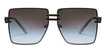 Load image into Gallery viewer, Silver Black Square Rimless Unisex Sunglasses by Vincent Chase-206742