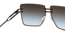 Load image into Gallery viewer, Silver Black Square Rimless Unisex Sunglasses by Vincent Chase-206742