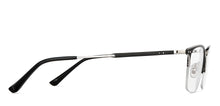 Load image into Gallery viewer, Black Rectangle Half Rim Unisex Eyeglasses by John Jacobs-201398