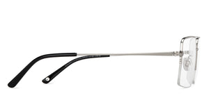 Silver Square Half Rim Unisex Eyeglasses by John Jacobs-201421