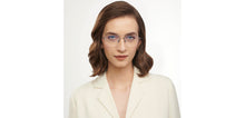 Load image into Gallery viewer, Silver Square Half Rim Unisex Eyeglasses by John Jacobs-201436