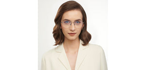 Silver Square Half Rim Unisex Eyeglasses by John Jacobs-201436