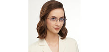 Load image into Gallery viewer, Silver Square Half Rim Unisex Eyeglasses by John Jacobs-201436