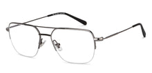Load image into Gallery viewer, Silver Square Half Rim Unisex Eyeglasses by John Jacobs-201436