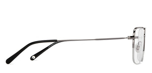 Silver Square Half Rim Unisex Eyeglasses by John Jacobs-201436