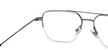 Load image into Gallery viewer, Silver Square Half Rim Unisex Eyeglasses by John Jacobs-201436