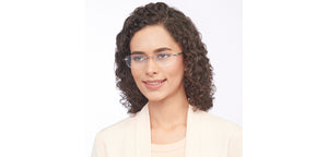 Silver Rectangle Rimless Unisex Eyeglasses by Vincent Chase-208777