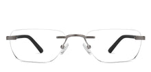 Load image into Gallery viewer, Silver Rectangle Rimless Unisex Eyeglasses by Vincent Chase-208777