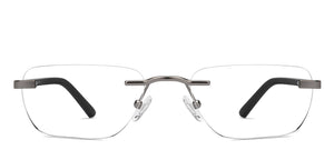 Silver Rectangle Rimless Unisex Eyeglasses by Vincent Chase-208777