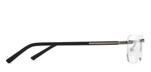 Load image into Gallery viewer, Silver Rectangle Rimless Unisex Eyeglasses by Vincent Chase-208777