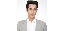 Load image into Gallery viewer, Silver Square Rimless Unisex Eyeglasses by John Jacobs-205991