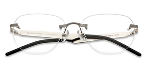Silver Square Rimless Unisex Eyeglasses by John Jacobs-205991
