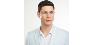 Silver Square Rimless Unisex Eyeglasses by Lenskart Air-200724
