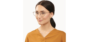 Silver Cat Eye Full Rim Women Eyeglasses by Vincent Chase-152832