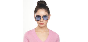Black Rectangle Full Rim Unisex Sunglasses by OJOS-205628