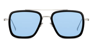 Black Rectangle Full Rim Unisex Sunglasses by OJOS-205628