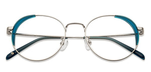 Blue Round Full Rim Unisex Eyeglasses by John Jacobs-150891