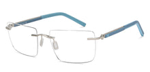 Load image into Gallery viewer, Silver Square Rimless Unisex Eyeglasses by Lenskart Air-200740