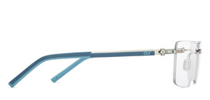 Silver Square Rimless Unisex Eyeglasses by Lenskart Air-200740
