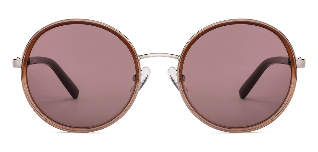 Brown Round Full Rim Unisex Sunglasses by John Jacobs-152717