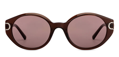 Brown Round Full Rim Unisex Sunglasses by John Jacobs-152726