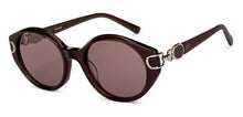 Load image into Gallery viewer, Brown Round Full Rim Unisex Sunglasses by John Jacobs-152726