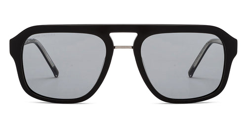 Silver Wayfarer Full Rim Unisex Sunglasses by John Jacobs-207054