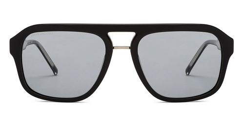 Silver Wayfarer Full Rim Unisex Sunglasses by John Jacobs-207055