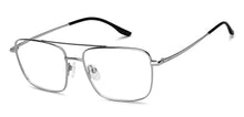 Load image into Gallery viewer, Silver Rectangle Full Rim Unisex Eyeglasses by Lenskart Air-213118