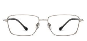 Silver Rectangle Full Rim Unisex Eyeglasses by Vincent Chase-210433