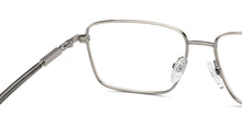 Load image into Gallery viewer, Silver Rectangle Full Rim Unisex Eyeglasses by Vincent Chase-210433