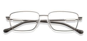 Silver Rectangle Full Rim Unisex Eyeglasses by Vincent Chase-210433