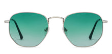 Load image into Gallery viewer, Silver Geometric Full Rim Unisex Sunglasses by Vincent Chase Polarized-200495