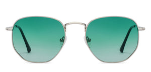 Silver Geometric Full Rim Unisex Sunglasses by Vincent Chase Polarized-200495