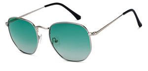 Silver Geometric Full Rim Unisex Sunglasses by Vincent Chase Polarized-200495
