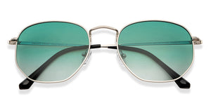 Silver Geometric Full Rim Unisex Sunglasses by Vincent Chase Polarized-200495