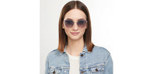Load image into Gallery viewer, Silver Cat Eye Full Rim Unisex Sunglasses by Vincent Chase Polarized-200470