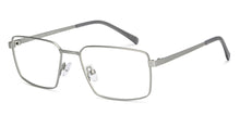 Load image into Gallery viewer, Silver Rectangle Full Rim Unisex Eyeglasses by John Jacobs-205312