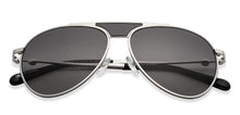 Load image into Gallery viewer, Silver Aviator Full Rim Unisex Sunglasses by John Jacobs-208175